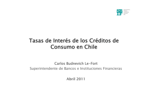 SBIF.cl - Tasas de Interés de los Créditos de Consumo en Chile