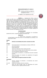 Modificación Calendario Académico 2015