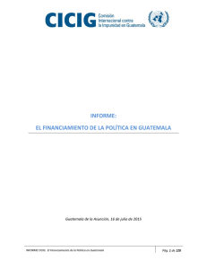 informe: el financiamiento de la política en guatemala