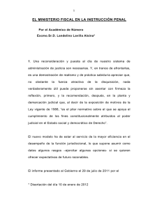 el ministerio fiscal en la instrucción penal