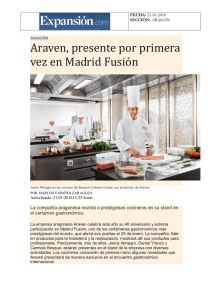 Araven, presente por primera vez en Madrid Fusión