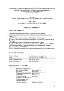 Programa Preliminar - Colegio de Psicólogos de Tucumán