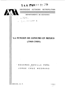 "LA FUNCION DE CONSUMO EN MEXICO