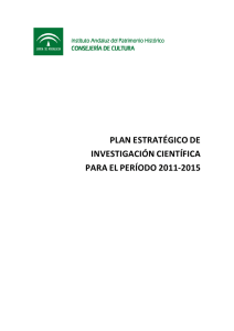 Plan Investigación IAPH - Instituto Andaluz del Patrimonio Histórico