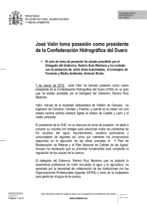 José Valín toma posesión como presidente de la Confederación