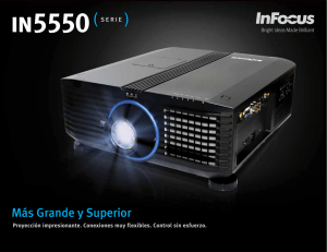 InFocus IN5550 Series Datasheet (Latin Spanish)
