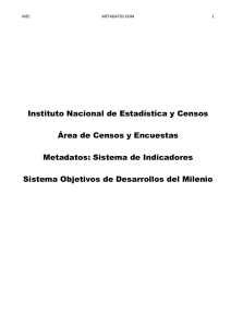 Metadatos - Instituto Nacional de Estadística y Censos