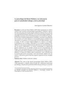 La psicológía de Henri Wallon y su relevancia para el estudiodel