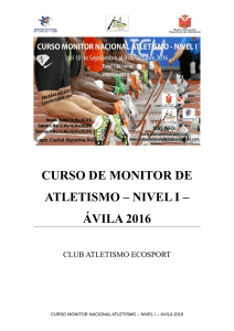 curso de monitor de atletismo – nivel i – ávila 2016