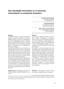 Una estrategia innovadora en la docencia universitaria