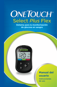 OneTouch® Select Plus Flex Owner`s Booklet Spain/Portugal