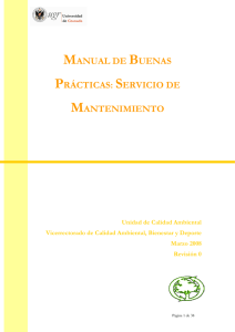 MANUAL DE BUENAS PRÁCTICAS: SERVICIO DE MANTENIMIENTO