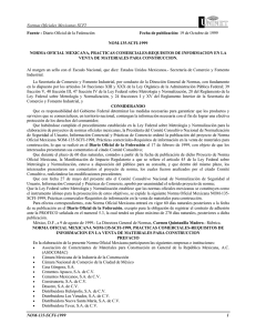 Normas Oficiales Mexicanas SCFI NOM-135-SCFI