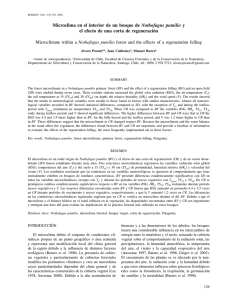 Microclima en el interior de un bosque de Nothofagus pumilio y el