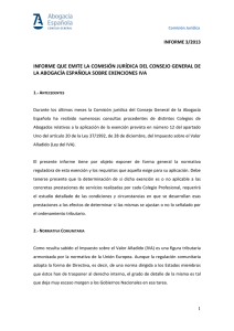 CJ INFORME N&ordm; 3-2013 Exenciones IVA