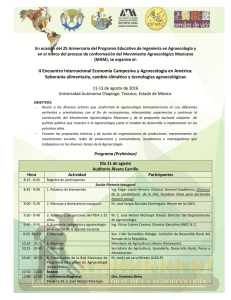 Programa II Encuentro Internacional en Agroecología