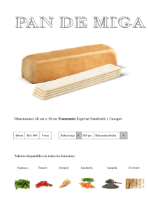 Dimensiones 48 cm x 10 cm Tramezzini Especial Sándwich y