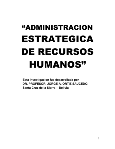 Administración Estratégica de Recursos Humanos