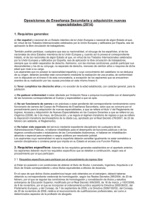 Requisitos - Comunidad de Madrid