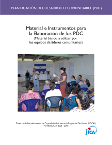 Material e Instrumentos para la Elaboración de los PDC