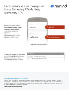 Hasty PTA Remind Signup Instructions.Spanish