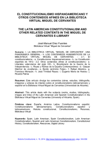 el constitucionalismo hispanoamericano y otros contenidos afines