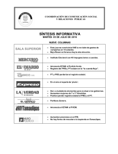 SIN PE 05-07-2016 - Tribunal Electoral del Estado de Tamaulipas