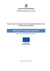 EPA del 2º trimestre de 2015 - Govern de les Illes Balears