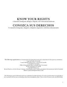 know your rights conozca sus derechos