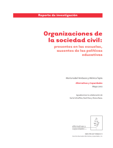 Organizaciones de la sociedad civil:
