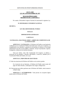 LEY Nº. 1818 LEY DE 22 DE DICIEMBRE DE 1997 HUGO BANZER