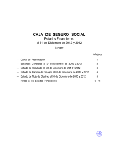 Informe Financiero 2013 - Caja del Seguro Social