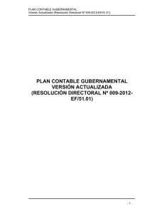 Plan Contable Gubernamental versión Actualizada