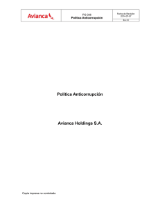 Política Anticorrupción Avianca Holdings S.A.