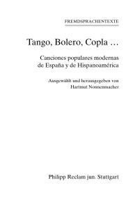 Tango, Bolero, Copla