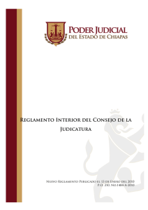 Reglamento Interior del Consejo de la Judicatura