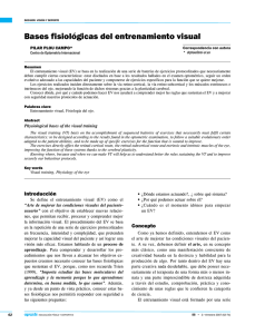 Bases fisiol&oacute;gicas del entrenamiento visual