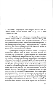 E. TUGENDHAT, Antropología en vez de metafisica. Serie Cía. De