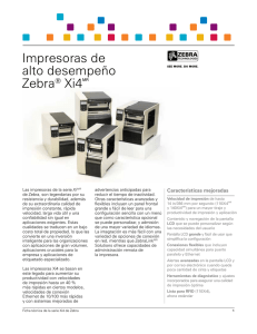 Impresoras de alto desempeño Zebra® Xi4MR