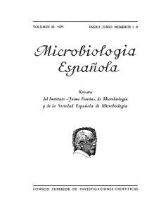 Vol. 28 núm. 1 y 2 - Sociedad Española de Microbiología