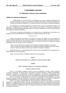 Temario  - Cámara de Cuentas de Andalucía