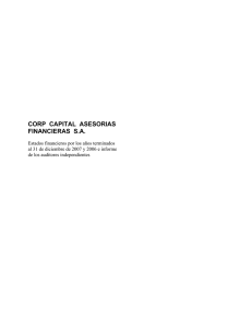 CorpCapital Asesorías Financieras, 2007