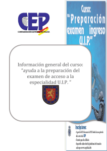 Información general del curso: “ayuda a la preparación del examen