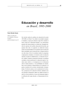 Educación y desarrollo en Brasil, 1995-2000