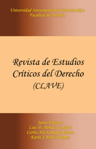 Revista de Estudios Críticos del Derecho