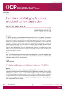 La cultura del diálogo y la justicia relacional como «tercera vía»