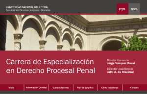 Derecho procesal penal - Facultad de Ciencias Jurídicas y Sociales