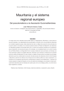 Mauritania y el sistema regional europeo