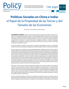 Políticas Sociales en China e India - International Policy Centre for