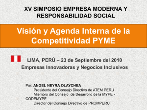 Visión y Agenda Interna de la competitividad PYME